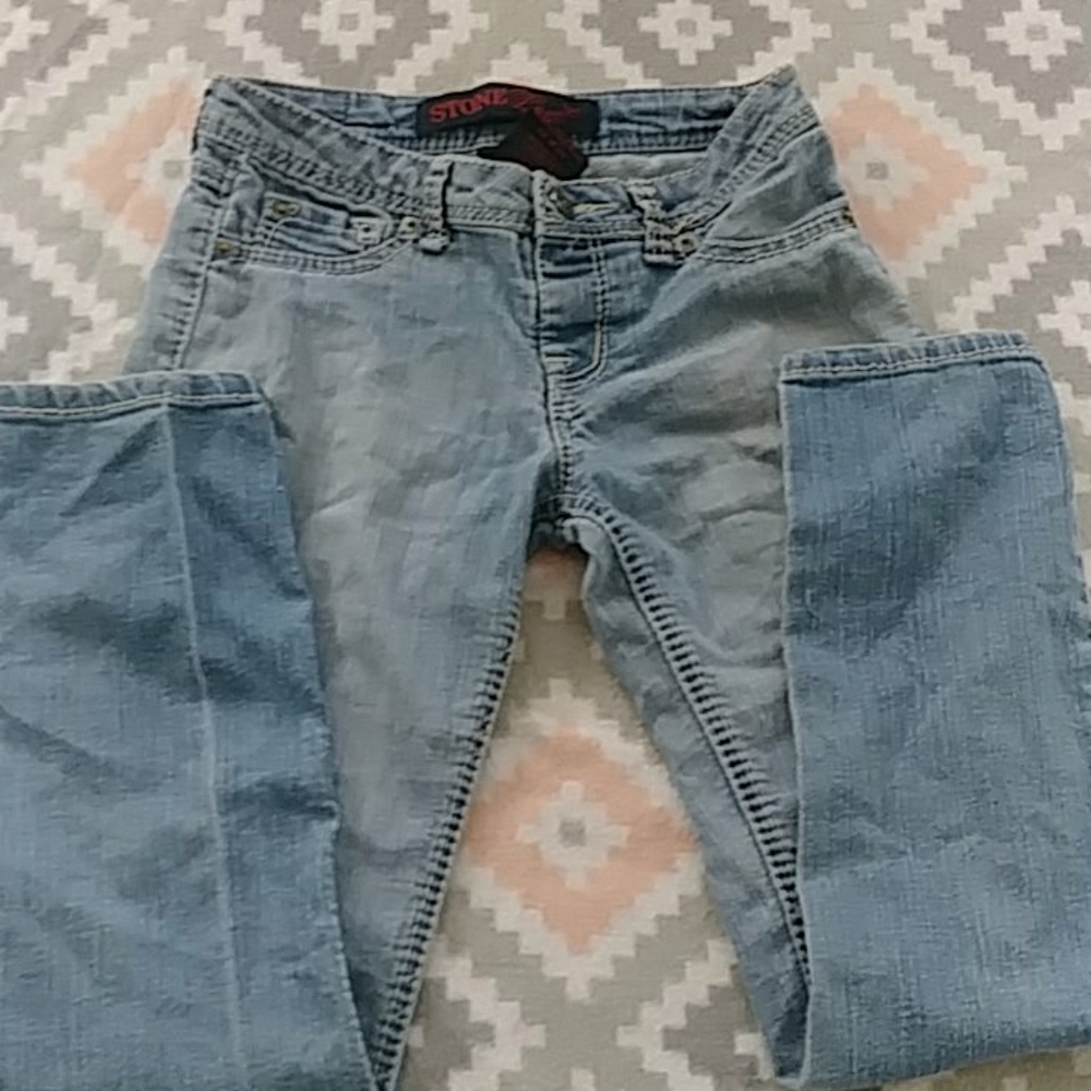 Stone love blue jeans